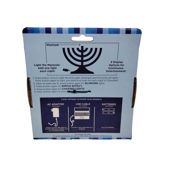 Rite Lite Menorah Go Travel Compact LED Lights with 3 Display Modes New - Picture 5 of 7